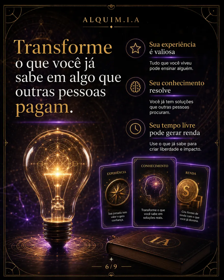 Transforme o que você sabe em algo que outras pessoas pagam